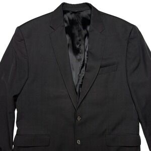 Ralph Lauren Mens Black 100% Wool 2 Button Blazer Sport Coat Made in Canada
